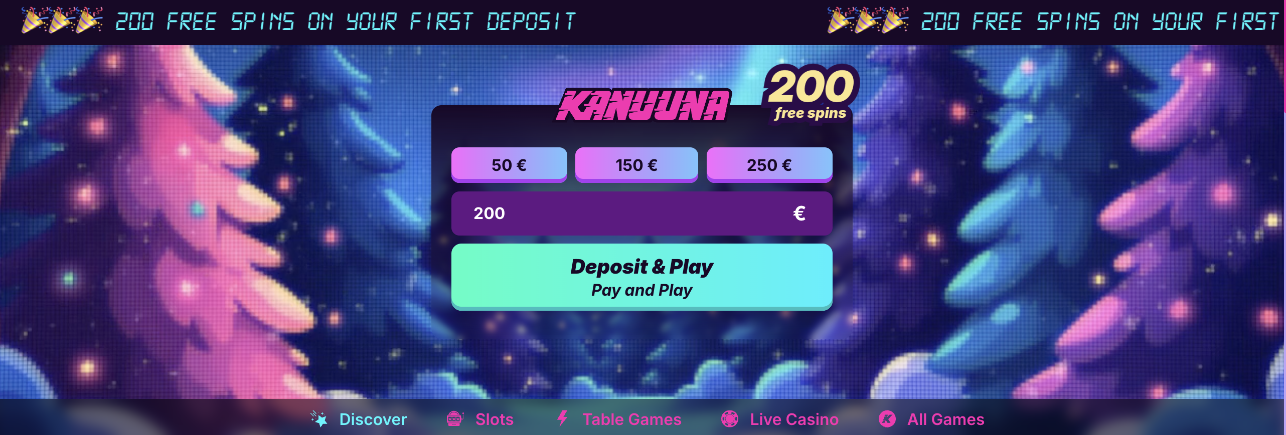 Kanuuna Casino peliaula ja käyttöliittymä